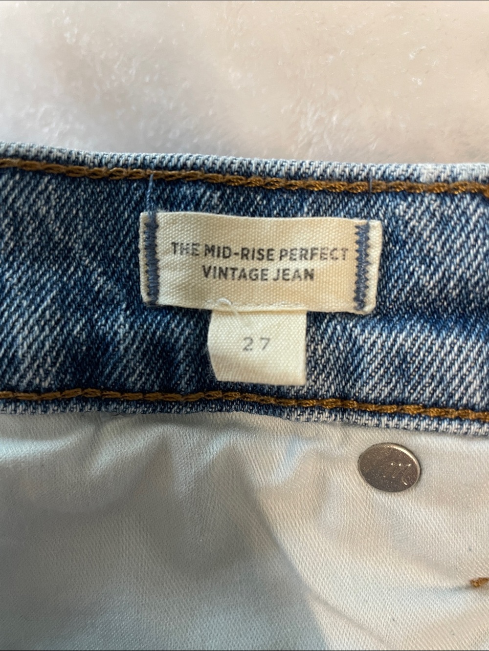 Madewell Mid Rise Denim Perfect Vintage Jean - Picture 5 of 8